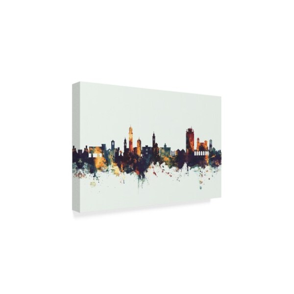 Michael Tompsett 'Lugano Switzerland Skyline Iv' Canvas Art,22x32